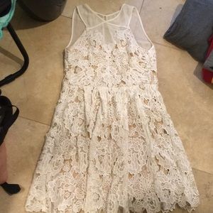 White and Cream colored Francesca Collection Dress